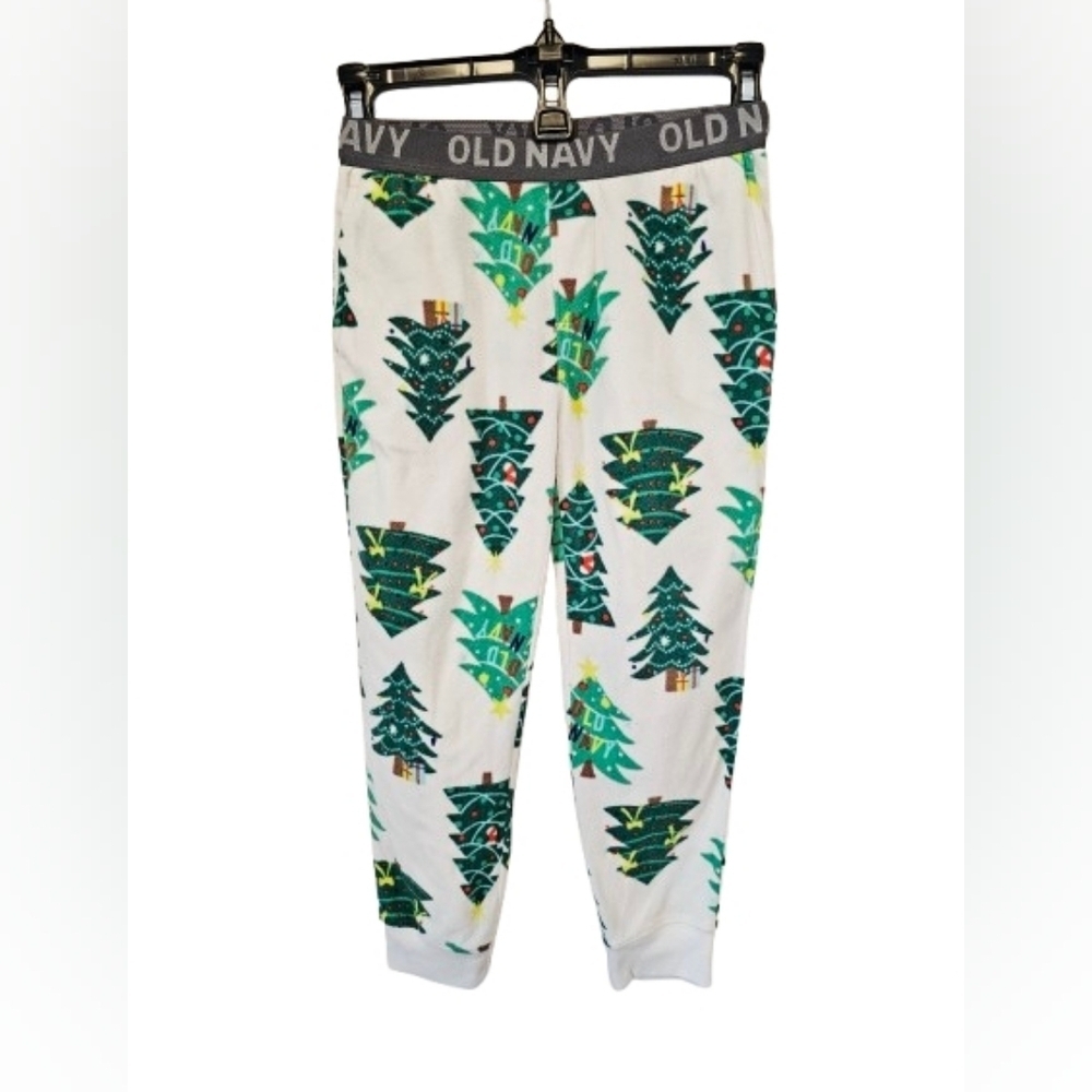 Old Navy Christmas Tree Pajama Fleece Pajama Pants Boys Small 6-7